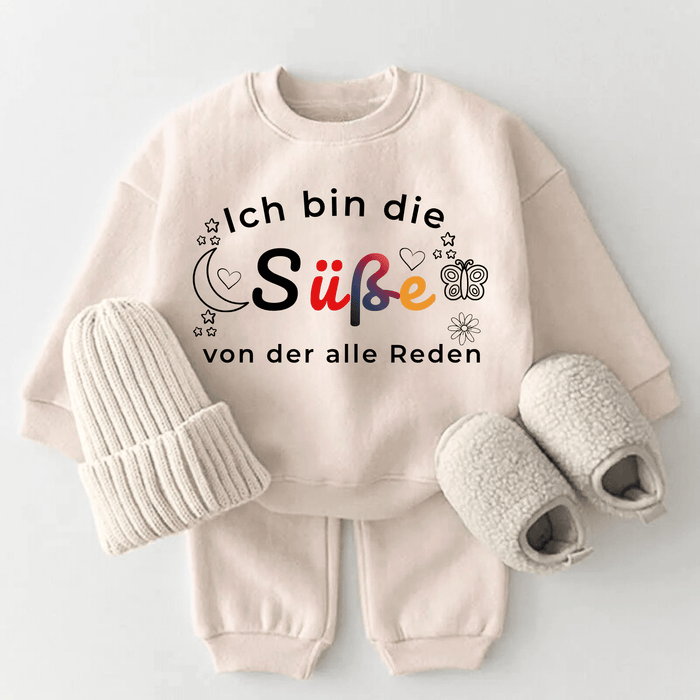 Ich bin die süße von der alle Reden - Märchen Mode aus Bio - Baumwolle personalisierte geschenke Babyset & Bodys mit spruch & Geschenkideen für Neugeborene & 0–24 Monate & und perfekt als Geschenk zur Geburt