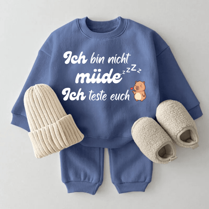 Ich bin nicht müde Ich teste euch - Märchen Mode aus Bio - Baumwolle personalisierte geschenke Babyset & Bodys mit spruch & Geschenkideen für Neugeborene & 0–24 Monate & und perfekt als Geschenk zur Geburt