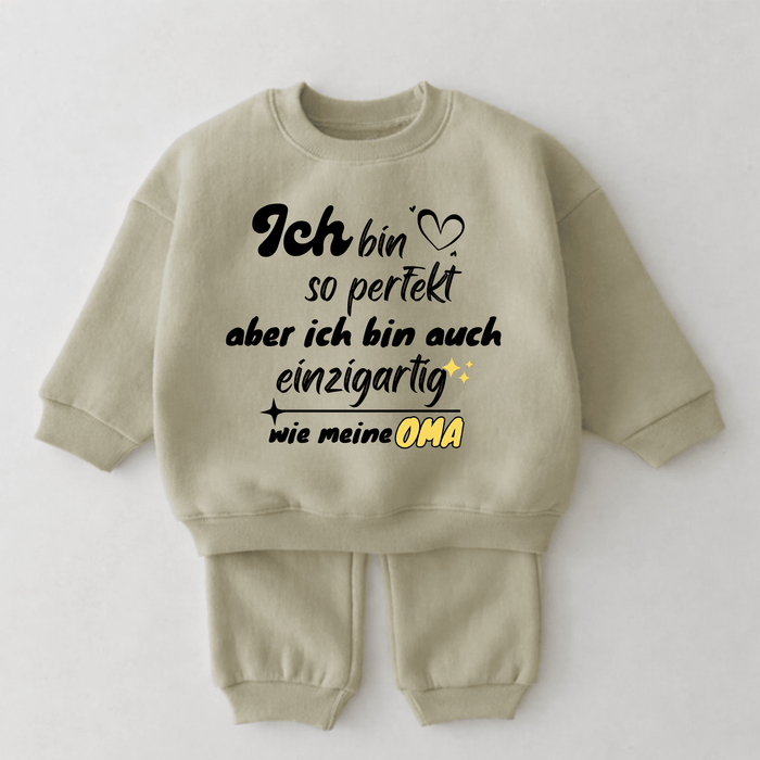 Ich bin so perfekt aber ich bin auch einzigartig wie meine OMA - Märchen Mode aus Bio - Baumwolle personalisierte geschenke Babyset & Bodys mit spruch & Geschenkideen für Neugeborene & 0–24 Monate & und perfekt als Geschenk zur Geburt