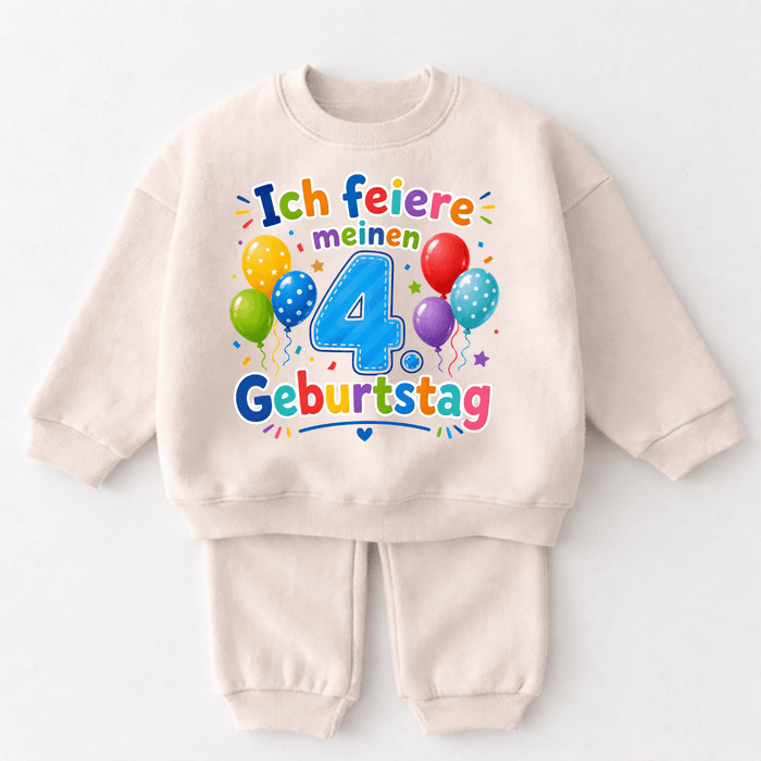 ich feiere meinen 4. Geburtstag - Märchen Mode aus Bio-Baumwolle personalisierte geschenke Babyset & Bodys mit spruch & Geschenkideen für Neugeborene & 0–24 Monate & und perfekt als Geschenk zur Geburt