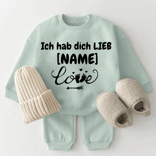 Ich hab dich LIEB [NAME]. - Märchen Mode aus Bio - Baumwolle personalisierte geschenke Baby Outfit, Strampler & Geschenkideen für Neugeborene & 0–24 Monate & und perfekt als Geschenk zur Geburt product_