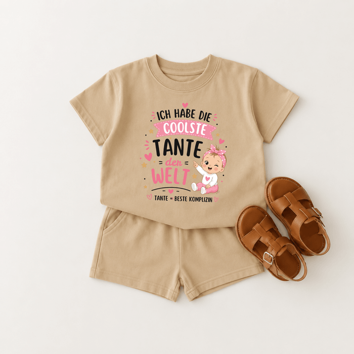 Ich habe die coolste Tante der Welt - Märchen Mode aus Bio - Baumwolle personalisierte geschenke Babyset & Bodys mit spruch & Geschenkideen für Neugeborene & 0–24 Monate & und perfekt als Geschenk zur Geburt