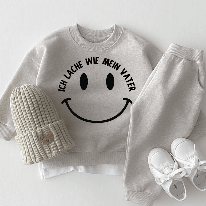 ICH LACHE WIE MEIN VATER - Märchen Mode aus Bio - Baumwolle personalisierte geschenke Babyset & Bodys mit spruch & Geschenkideen für Neugeborene & 0–24 Monate & und perfekt als Geschenk zur Geburt
