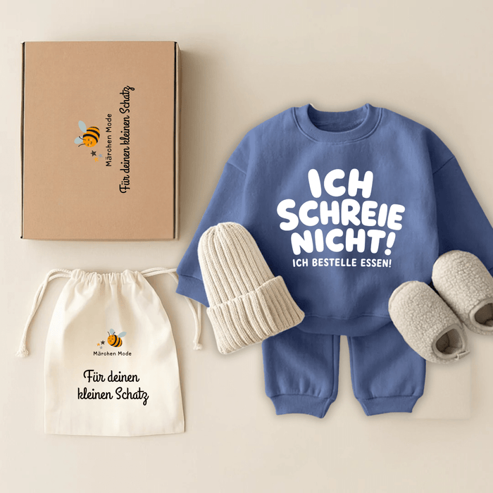 Ich schreie nicht - Geschenkbox - Märchen Mode aus Bio-Baumwolle personalisierte geschenke Babyset & Bodys mit spruch & Geschenkideen für Neugeborene & 0–24 Monate & und perfekt als Geschenk zur Geburt