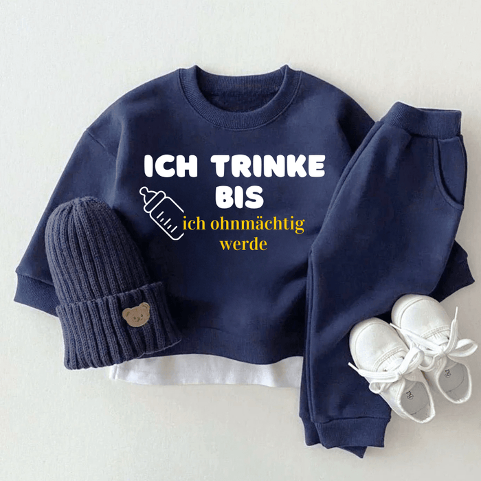 Ich trinke bis, ich ohnmächtig werde - Märchen Mode aus Bio - Baumwolle personalisierte geschenke Babyset & Bodys mit spruch & Geschenkideen für Neugeborene & 0–24 Monate & und perfekt als Geschenk zur Geburt
