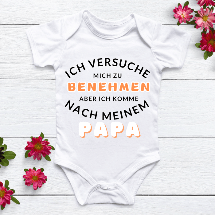 Ich versuche mich - Märchen Mode aus Bio - Baumwolle personalisierte geschenke Babyset & Bodys mit spruch & Geschenkideen für Neugeborene & 0–24 Monate & und perfekt als Geschenk zur Geburt