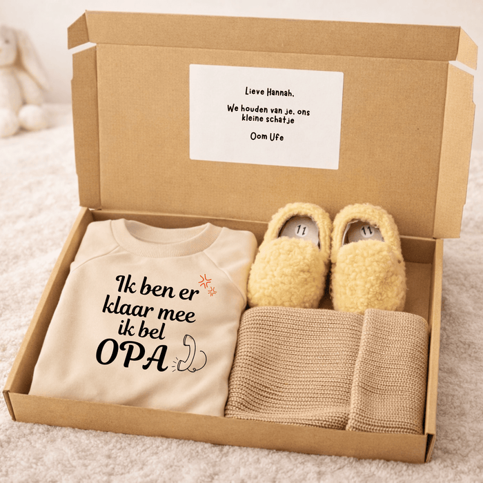 Ik bel Opa - Cadeauverpakking - Märchen Mode aus Bio - Baumwolle personalisierte geschenke Babyset & Bodys mit spruch & Geschenkideen für Neugeborene & 0–24 Monate & und perfekt als Geschenk zur Geburt