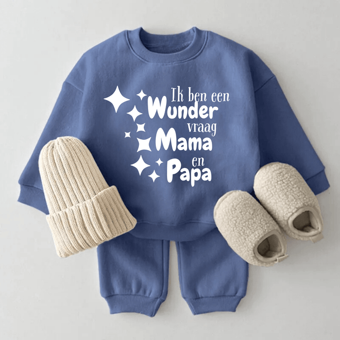 Ik ben een Wunder vraag Mama en Papa - Märchen Mode aus Bio - Baumwolle personalisierte geschenke Babyset & Bodys mit spruch & Geschenkideen für Neugeborene & 0–24 Monate & und perfekt als Geschenk zur Geburt