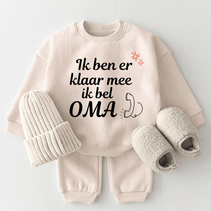 Ik ben er ik bel OMA klaar mee - Märchen Mode aus Bio - Baumwolle personalisierte geschenke Babyset & Bodys mit spruch & Geschenkideen für Neugeborene & 0–24 Monate & und perfekt als Geschenk zur Geburt