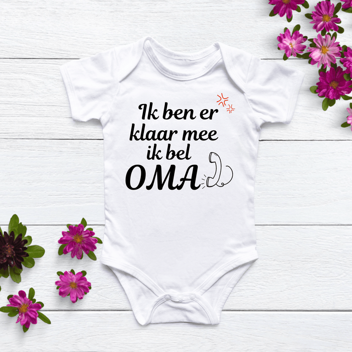 Ik ben er ik bel OMA klaar mee Body - Märchen Mode aus Bio - Baumwolle personalisierte geschenke Babyset & Bodys mit spruch & Geschenkideen für Neugeborene & 0–24 Monate & und perfekt als Geschenk zur Geburt