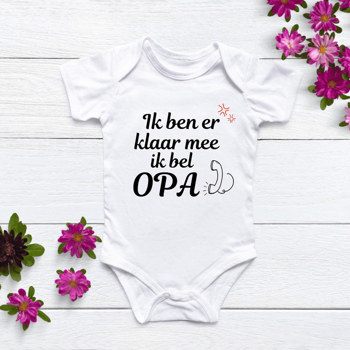 Ik ben er ik bel OPA klaar mee Body - Märchen Mode aus Bio - Baumwolle personalisierte geschenke Babyset & Bodys mit spruch & Geschenkideen für Neugeborene & 0–24 Monate & und perfekt als Geschenk zur Geburt