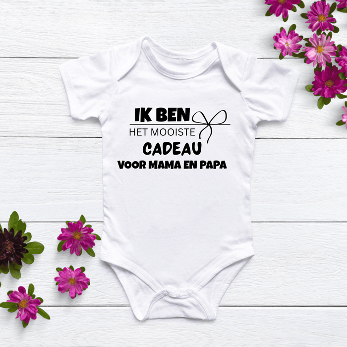 Ik ben het mooiste cadeau voor mama en papa Body - Märchen Mode aus Bio - Baumwolle personalisierte geschenke Babyset & Bodys mit spruch & Geschenkideen für Neugeborene & 0–24 Monate & und perfekt als Geschenk zur Geburt