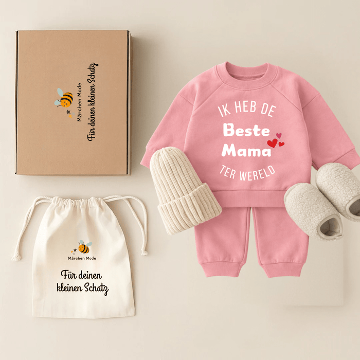 Ik heb de Beste Mama ter wereld - Cadeauverpakking - Märchen Mode aus Bio - Baumwolle personalisierte geschenke Babyset & Bodys mit spruch & Geschenkideen für Neugeborene & 0–24 Monate & und perfekt als Geschenk zur Geburt