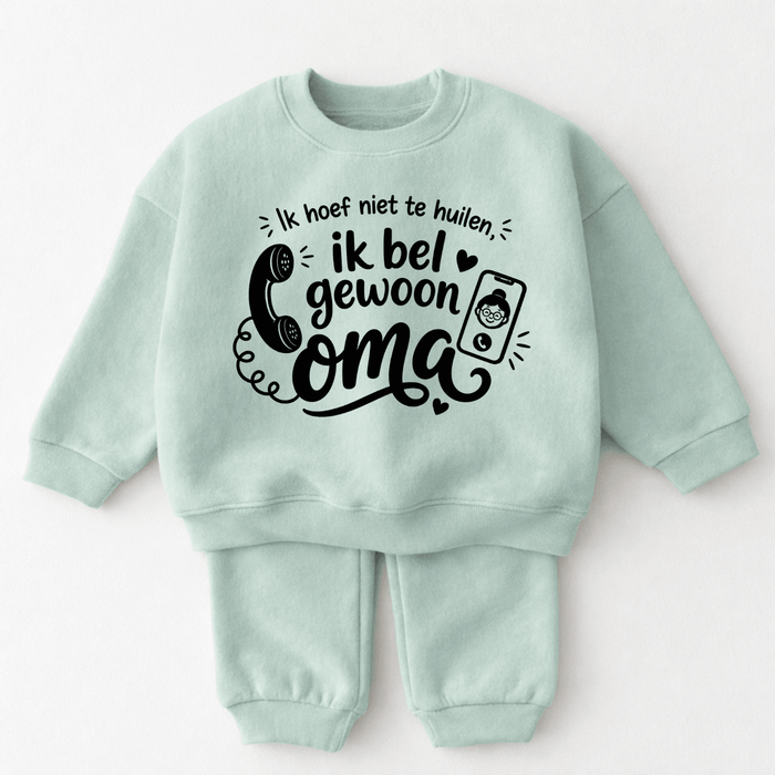 Ik hoef niet te huilen Ik bel gewoon Oma - Märchen Mode aus Bio - Baumwolle personalisierte geschenke Babyset & Bodys mit spruch & Geschenkideen für Neugeborene & 0–24 Monate & und perfekt als Geschenk zur Geburt