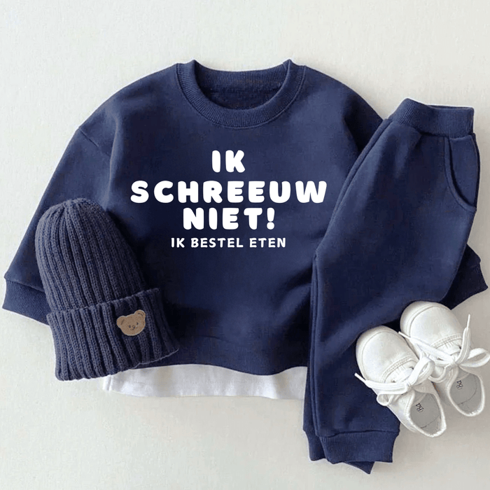 Ik schreeuw niet! Ik bestel eten! - Märchen Mode aus Bio - Baumwolle personalisierte geschenke Babyset & Bodys mit spruch & Geschenkideen für Neugeborene & 0–24 Monate & und perfekt als Geschenk zur Geburt