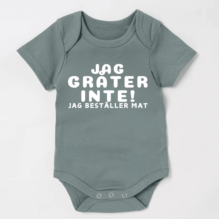 Jag gråter inte!! Jag beställer mat body - Märchen Mode aus Bio-Baumwolle personalisierte geschenke Babyset & Bodys mit spruch & Geschenkideen für Neugeborene & 0–24 Monate & und perfekt als Geschenk zur Geburt