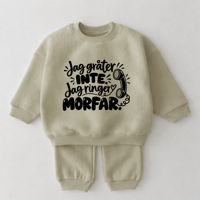 Jag gråter inte. Jag ringer Morfar. - Märchen Mode aus Bio-Baumwolle personalisierte geschenke Babyset & Bodys mit spruch & Geschenkideen für Neugeborene & 0–24 Monate & und perfekt als Geschenk zur Geburt