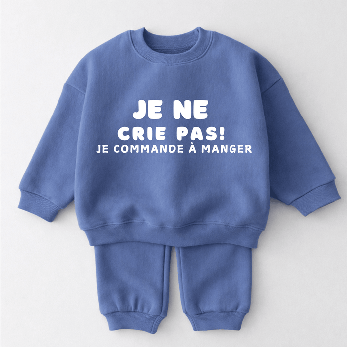 Je ne crie pas! je commande à manger - Märchen Mode aus Bio-Baumwolle personalisierte geschenke Babyset & Bodys mit spruch & Geschenkideen für Neugeborene & 0–24 Monate & und perfekt als Geschenk zur Geburt