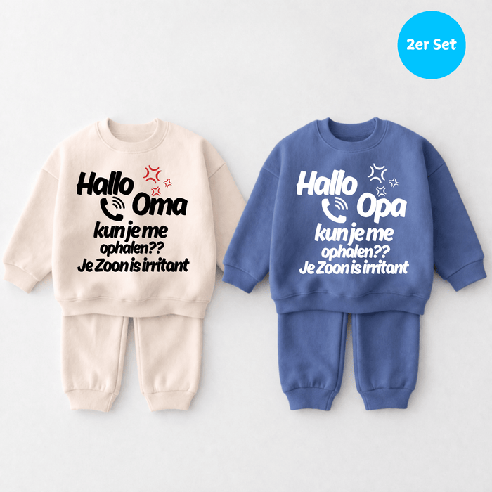 Je Zoon is irritant 2er set - Märchen Mode aus Bio - Baumwolle personalisierte geschenke Babyset & Bodys mit spruch & Geschenkideen für Neugeborene & 0–24 Monate & und perfekt als Geschenk zur Geburt