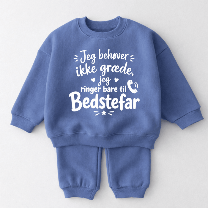 Jeg behøver ikke græde, jeg ringer bare til Bedstefar - Märchen Mode aus Bio-Baumwolle personalisierte geschenke Babyset & Bodys mit spruch & Geschenkideen für Neugeborene & 0–24 Monate & und perfekt als Geschenk zur Geburt