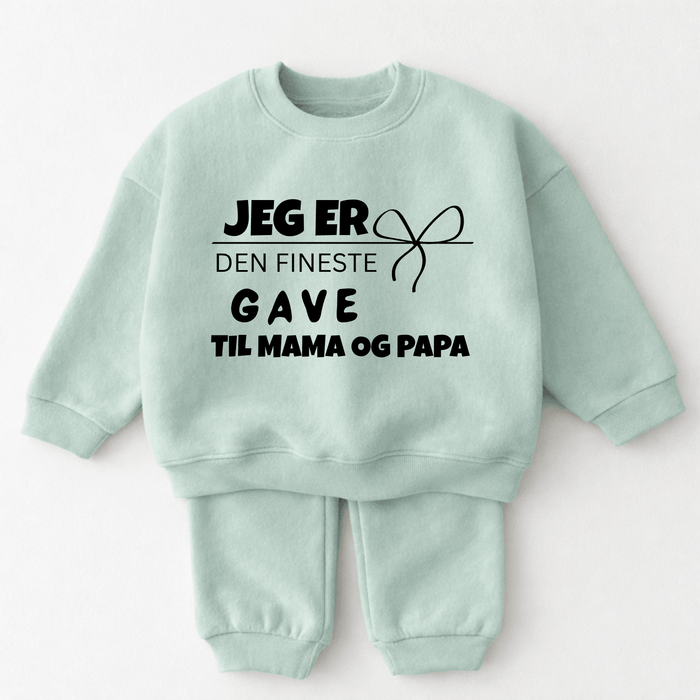 Jeg er den fineste gave til Mama og Papa - Märchen Mode aus Bio - Baumwolle personalisierte geschenke Babyset & Bodys mit spruch & Geschenkideen für Neugeborene & 0–24 Monate & und perfekt als Geschenk zur Geburt