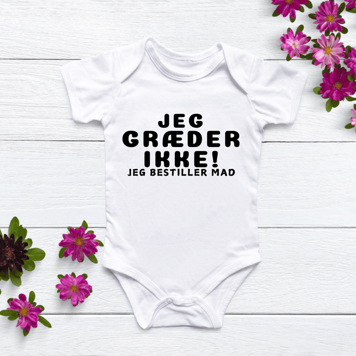 Jeg græder ikke Jeg bestiller mad - Märchen Mode aus Bio - Baumwolle personalisierte geschenke Babyset & Bodys mit spruch & Geschenkideen für Neugeborene & 0–24 Monate & und perfekt als Geschenk zur Geburt