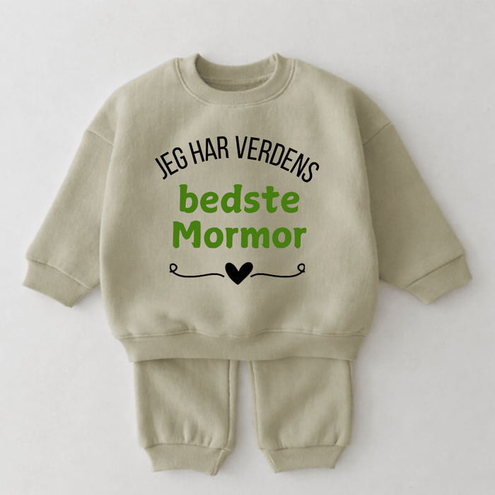 Jeg har verdens bedste Mormor - Märchen Mode aus Bio - Baumwolle personalisierte geschenke Babyset & Bodys mit spruch & Geschenkideen für Neugeborene & 0–24 Monate & und perfekt als Geschenk zur Geburt