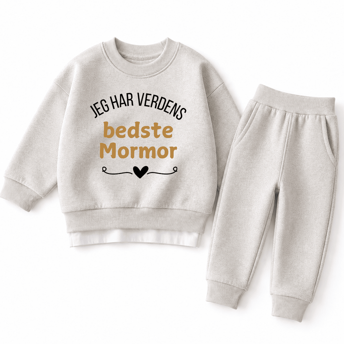 Jeg har verdens bedste Mormor - Märchen Mode aus Bio - Baumwolle personalisierte geschenke Babyset & Bodys mit spruch & Geschenkideen für Neugeborene & 0–24 Monate & und perfekt als Geschenk zur Geburt