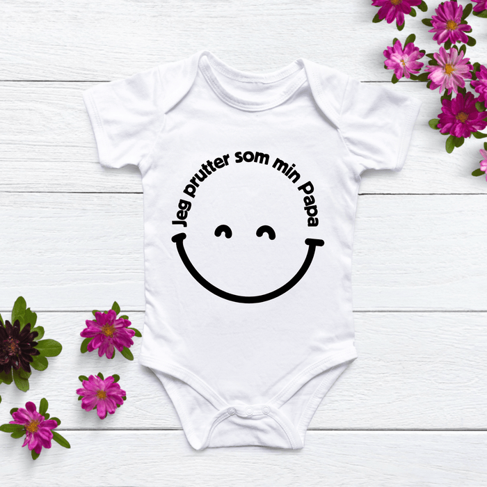 Jeg prutter som min Papa - Märchen Mode aus Bio - Baumwolle personalisierte geschenke Babyset & Bodys mit spruch & Geschenkideen für Neugeborene & 0–24 Monate & und perfekt als Geschenk zur Geburt