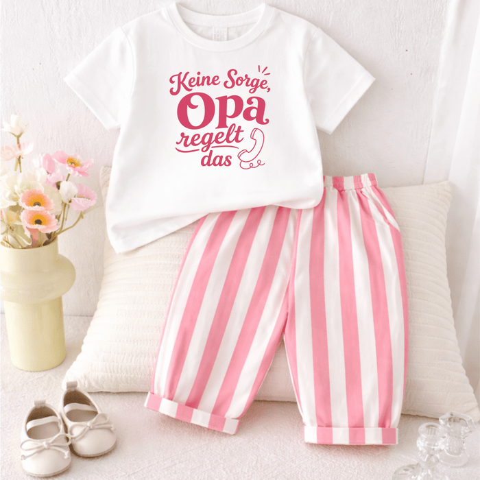 Keine sorge, Opa regelt das - Sommer set - Märchen Mode aus Bio-Baumwolle personalisierte geschenke Babyset & Bodys mit spruch & Geschenkideen für Neugeborene & 0–24 Monate & und perfekt als Geschenk zur Geburt