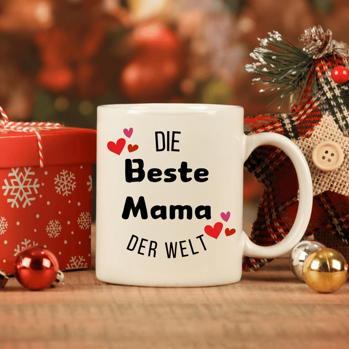 Keramik Tasse Beste Mama - Märchen Mode aus Bio - Baumwolle personalisierte geschenke Babyset & Bodys mit spruch & Geschenkideen für Neugeborene & 0–24 Monate & und perfekt als Geschenk zur Geburt