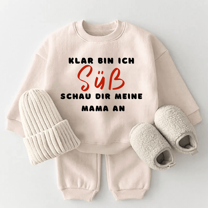 Klar bin ich Süß - Märchen Mode aus Bio - Baumwolle personalisierte geschenke Babyset & Bodys mit spruch & Geschenkideen für Neugeborene & 0–24 Monate & und perfekt als Geschenk zur Geburt