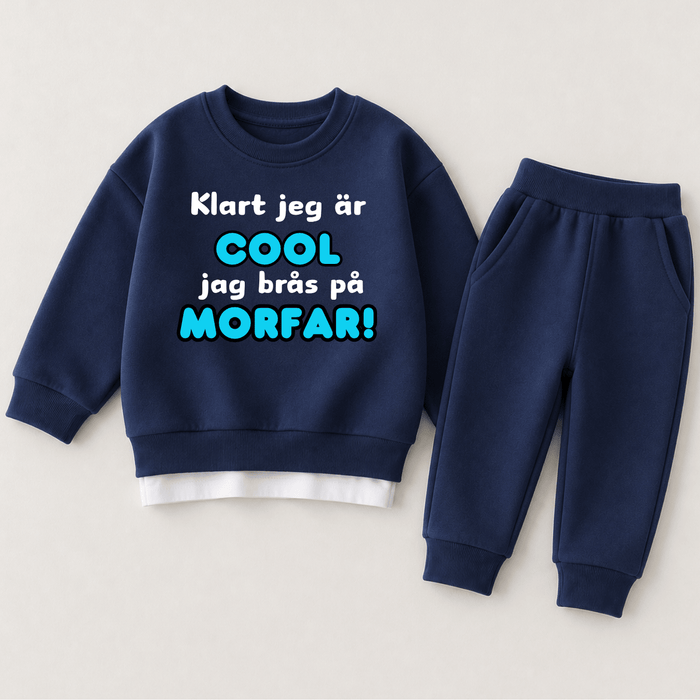 Klart jeg är cool jag brås på morfar! - Märchen Mode aus Bio-Baumwolle personalisierte geschenke Babyset & Bodys mit spruch & Geschenkideen für Neugeborene & 0–24 Monate & und perfekt als Geschenk zur Geburt