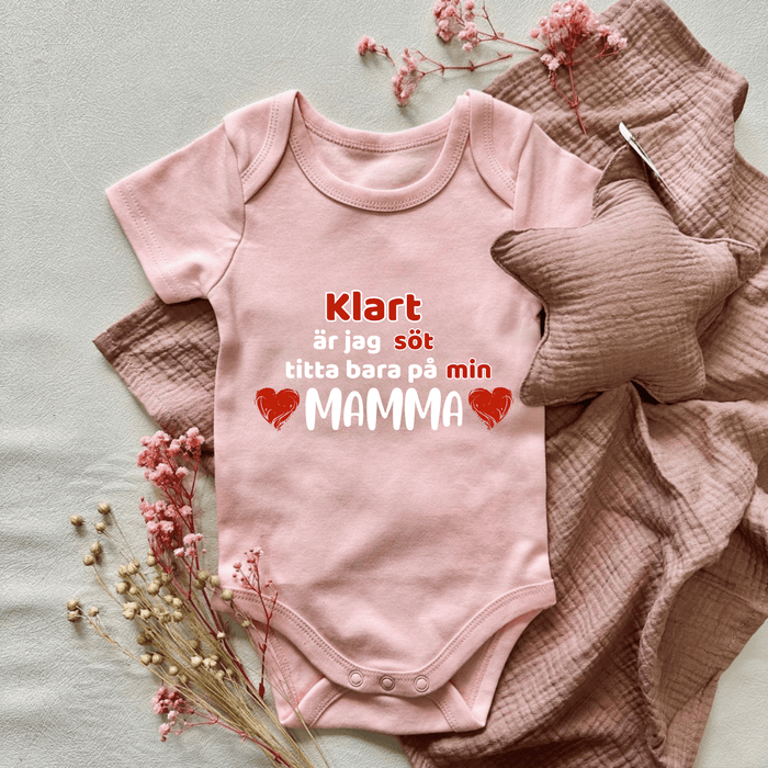 Klart min är jag söt titta bara på MAMMA body - Märchen Mode aus Bio-Baumwolle personalisierte geschenke Babyset & Bodys mit spruch & Geschenkideen für Neugeborene & 0–24 Monate & und perfekt als Geschenk zur Geburt