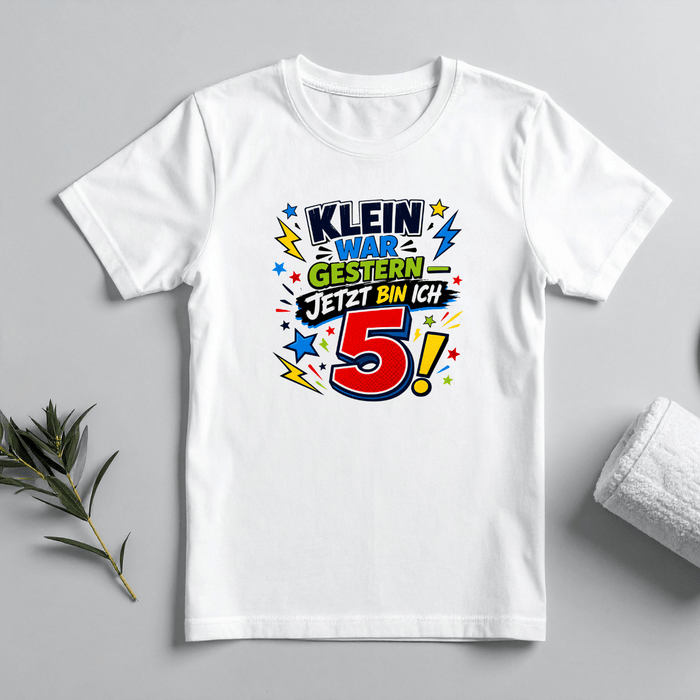 klein war Gestern, jetzt bin ich 5 - Märchen Mode aus Bio-Baumwolle personalisierte geschenke Babyset & Bodys mit spruch & Geschenkideen für Neugeborene & 0–24 Monate & und perfekt als Geschenk zur Geburt