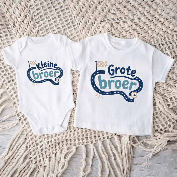 Kleine & Grote broer Matching Sets New - Märchen Mode aus Bio - Baumwolle personalisierte geschenke Babyset & Bodys mit spruch & Geschenkideen für Neugeborene & 0–24 Monate & und perfekt als Geschenk zur Geburt