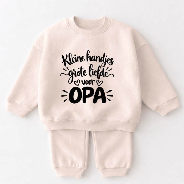 Kleine handjes, grote liefde voor Opa - Märchen Mode aus Bio-Baumwolle personalisierte geschenke Babyset & Bodys mit spruch & Geschenkideen für Neugeborene & 0–24 Monate & und perfekt als Geschenk zur Geburt