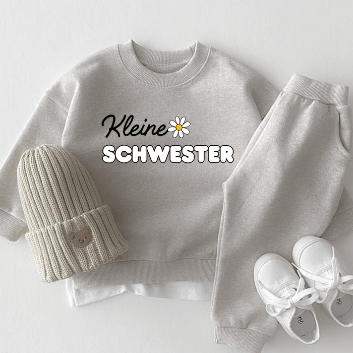 Kleine Schwester - Märchen Mode aus Bio - Baumwolle personalisierte geschenke Babyset & Bodys mit spruch & Geschenkideen für Neugeborene & 0–24 Monate & und perfekt als Geschenk zur Geburt