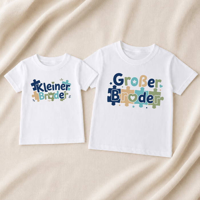 Kleiner & Großer Bruder Tshirt Matching Set - Märchen Mode aus Bio-Baumwolle personalisierte geschenke Babyset & Bodys mit spruch & Geschenkideen für Neugeborene & 0–24 Monate & und perfekt als Geschenk zur Geburt