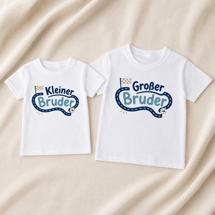 Kleiner & Großer Bruder Tshirt Matching Set - Märchen Mode aus Bio-Baumwolle personalisierte geschenke Babyset & Bodys mit spruch & Geschenkideen für Neugeborene & 0–24 Monate & und perfekt als Geschenk zur Geburt