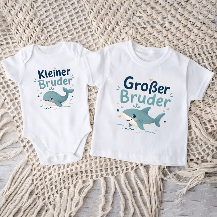 (Kleiner/Großer) Bruder Matching Sets II - Märchen Mode aus Bio-Baumwolle personalisierte geschenke Babyset & Bodys mit spruch & Geschenkideen für Neugeborene & 0–24 Monate & und perfekt als Geschenk zur Geburt