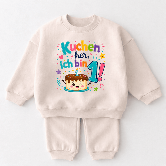 Kuchen her, ich bin 1! - Märchen Mode aus Bio-Baumwolle personalisierte geschenke Babyset & Bodys mit spruch & Geschenkideen für Neugeborene & 0–24 Monate & und perfekt als Geschenk zur Geburt