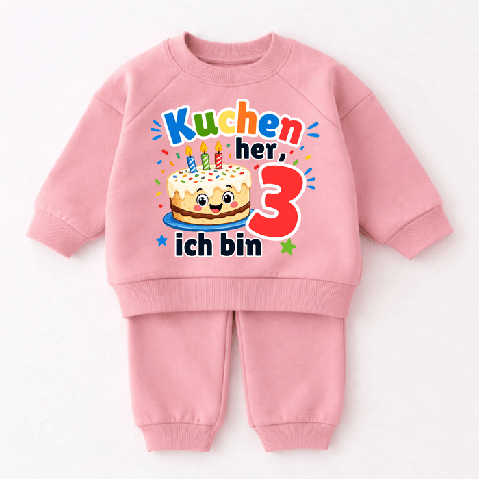Kuchen her, ich bin 3 - Märchen Mode aus Bio-Baumwolle personalisierte geschenke Babyset & Bodys mit spruch & Geschenkideen für Neugeborene & 0–24 Monate & und perfekt als Geschenk zur Geburt