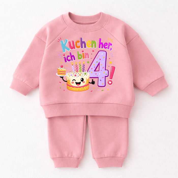 Kuchen her, ich bin 4! - Märchen Mode aus Bio-Baumwolle personalisierte geschenke Babyset & Bodys mit spruch & Geschenkideen für Neugeborene & 0–24 Monate & und perfekt als Geschenk zur Geburt