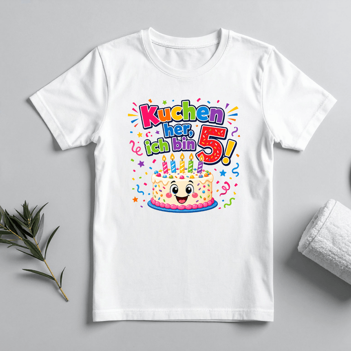 kuchen her, ich bin 5 - Märchen Mode aus Bio-Baumwolle personalisierte geschenke Babyset & Bodys mit spruch & Geschenkideen für Neugeborene & 0–24 Monate & und perfekt als Geschenk zur Geburt