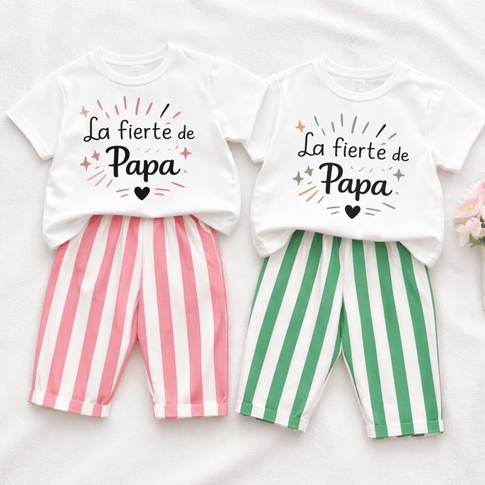 La fierté de Papa - Sommer set - Märchen Mode aus Bio-Baumwolle personalisierte geschenke Babyset & Bodys mit spruch & Geschenkideen für Neugeborene & 0–24 Monate & und perfekt als Geschenk zur Geburt