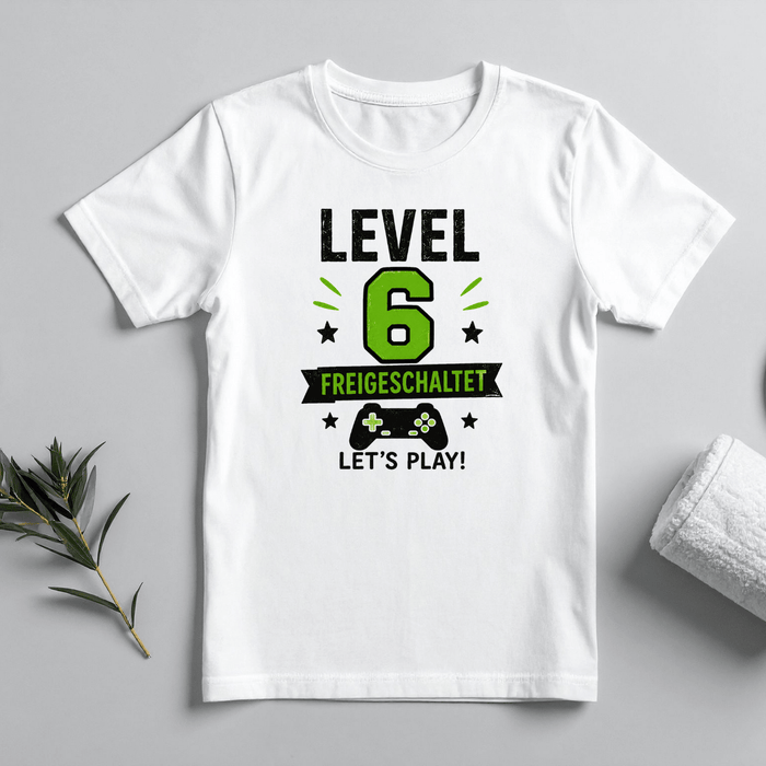 Level 6 Freigeschaltet - Märchen Mode aus Bio-Baumwolle personalisierte geschenke Babyset & Bodys mit spruch & Geschenkideen für Neugeborene & 0–24 Monate & und perfekt als Geschenk zur Geburt
