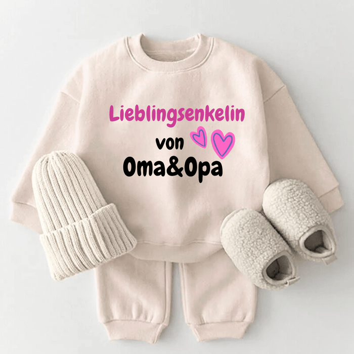 Lieblingsenkelin von Oma&Opa - Märchen Mode aus Bio - Baumwolle personalisierte geschenke Babyset & Bodys mit spruch & Geschenkideen für Neugeborene & 0–24 Monate & und perfekt als Geschenk zur Geburt