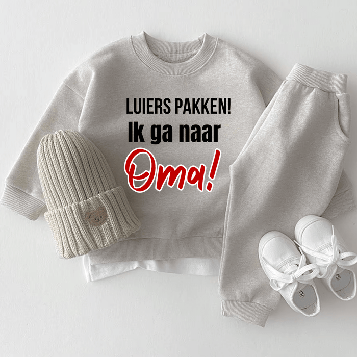 Luiers pakken! Ik ga naar Oma! - Märchen Mode aus Bio - Baumwolle personalisierte geschenke Babyset & Bodys mit spruch & Geschenkideen für Neugeborene & 0–24 Monate & und perfekt als Geschenk zur Geburt