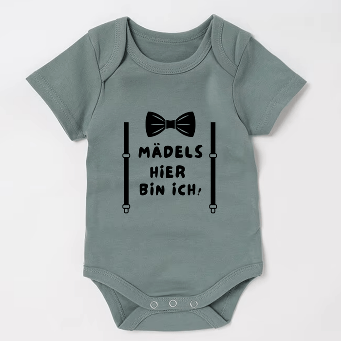 Mädels Hier Bin Ich! - Märchen Mode aus Bio - Baumwolle personalisierte geschenke Babyset & Bodys mit spruch & Geschenkideen für Neugeborene & 0–24 Monate & und perfekt als Geschenk zur Geburt